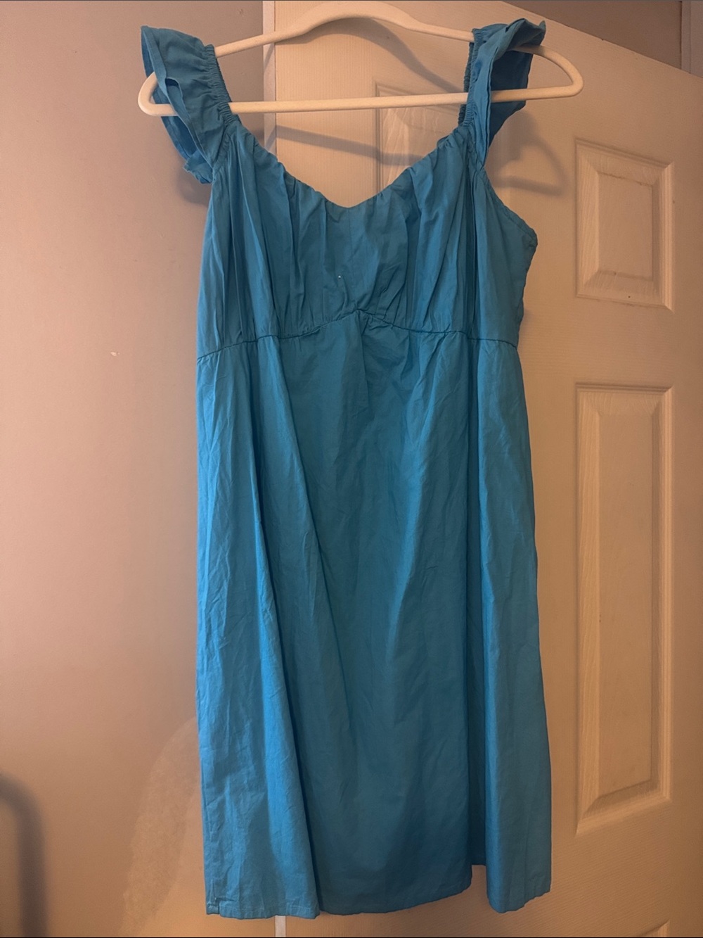 Turquoise Ruffle Strap Sundress